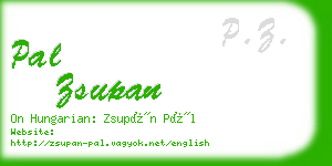 pal zsupan business card